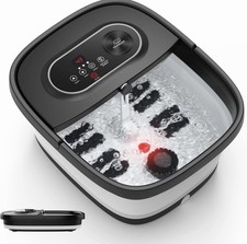 Snailax Foot Spa Massager with Adjustable Heat, Infrared, Bubble, Foldable Foot