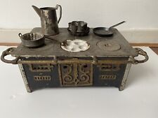 antique cast iron Miniature stove victorian dolls House oven - Muster Schutz