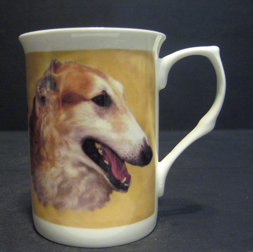 Borzoi dog fine bone - bone, mug