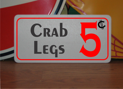 Crab legs cents - crab, sign