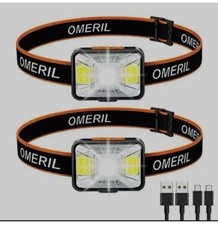 TWIN PACK Rechargeable Head Torch Led Super Bright for Fishing, Camping,  Hiking