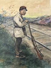 Ww1 soldier painting - ww1, drawing