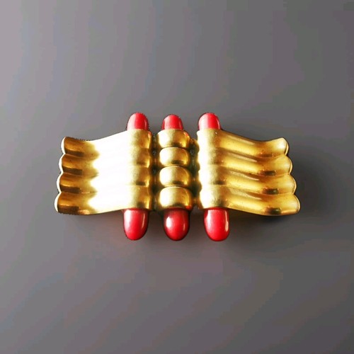 Rare art deco gold metal - art,
