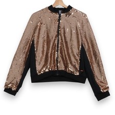 Womens Sequin Bomber Jacket