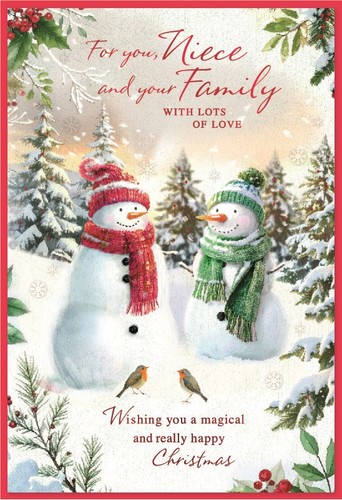 Niece family christmas card - christmas,