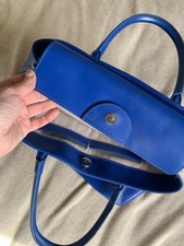 Maxima Milano Leather Tote Bag – Made in Italy – Electric Blue