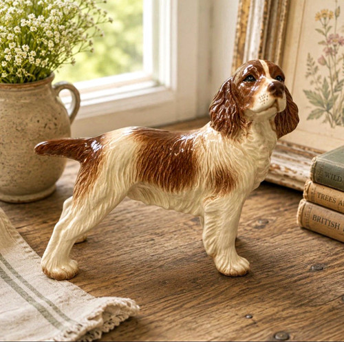 Vintage ceramic spaniel dog - spaniel,