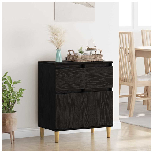 Sideboard black oak 60x35x70cm - black,
