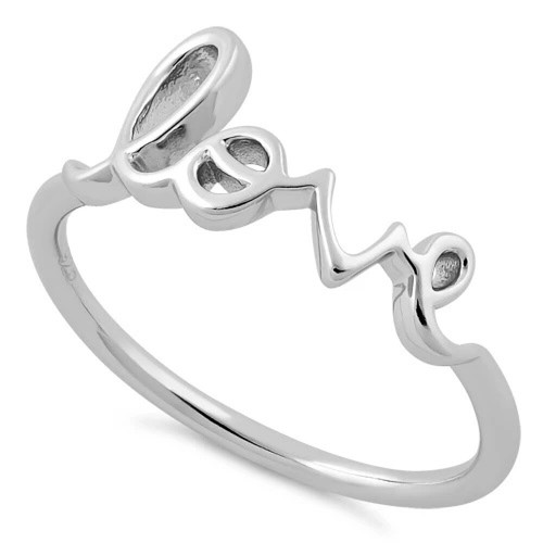 925 sterling silver love ring - love,