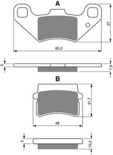 Brake Disc Pads Front L/H Goldfren for 2006 Adly Interceptor 300 Quad