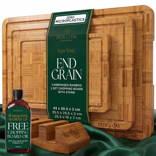 Deer oak chopping - oak, board