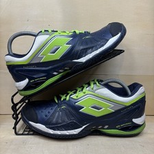 Lotto Raptor Ultra IV Men's Size 8 Tennis Badminton Shoes Blue Green Trainers