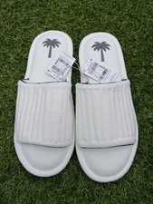 Womens Next White Palm Towelling Slider Slippers Size Large 7-8