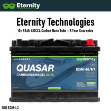 12v 58Ah 410CCA QUASAR Carbon