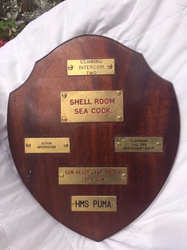 Hms puma teak plaque - puma,