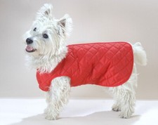 FACTORY SECOND - QUILTED STEP IN SUIT GILET STYLE DOG COAT.  MADE IN THE UK
