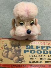 Vintage Cragstan Pink Sleepy Poodle Musical Japan Collectable Classic Retro Toy
