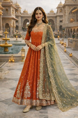 Ready made anarkali gown - ready,