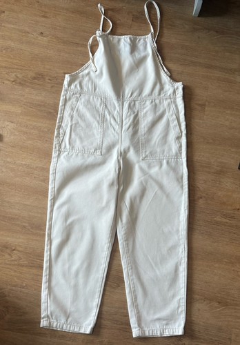 Bershka white denim dungarees - bershka,