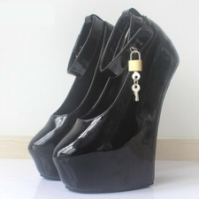 Unisex ankle strap wedge high - ankle,