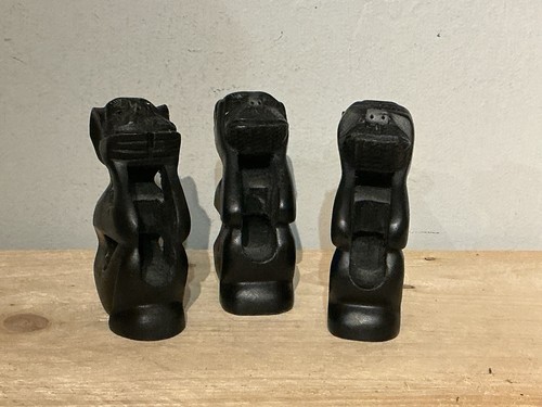 Wooden three wise monkeys - wise,