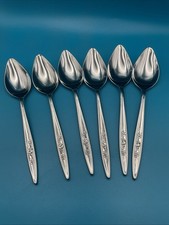 Vintage Atlas Arthur Price Stainless Steel Set Of 6 Grapefruit Spoons 14cm Rose