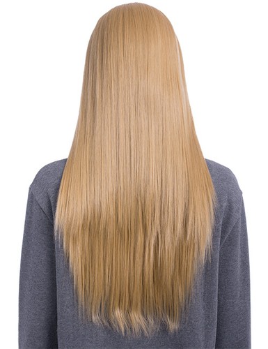 Long straight wig half head - long,