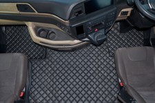 MAN TGX TRUCK ECO LEATHER FLOOR MATS SET - FROM 2021 - black