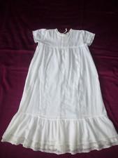 VINTAGE BABY WHITE COTTON PETTICOAT SHORT SLEEVES