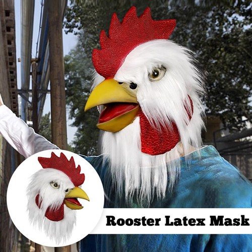 Rooster mask chicken latex - rooster,