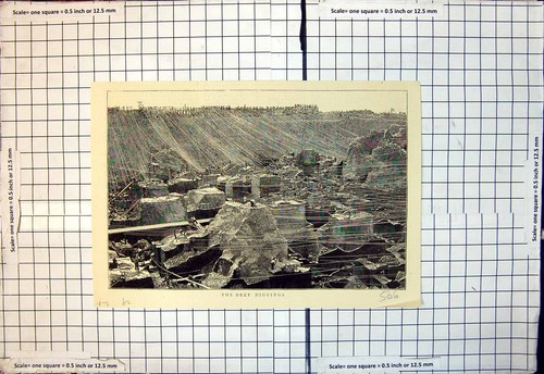 Original old antique print - antique,