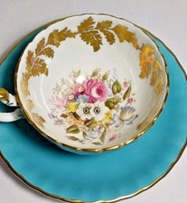 Vintage Cup & Sauser  Aynsley Bona China " Flower Bouquet" Cup And Sauser.