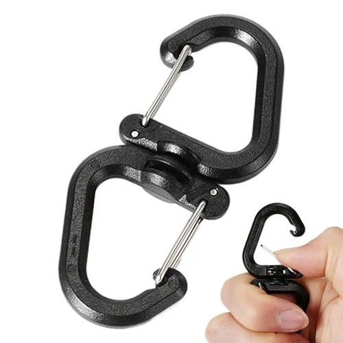 Double clip carabiner chain - s,
