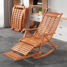 Bamboo Recliner Rocking Chair
