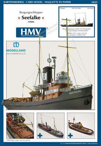 Salvage tug seefalke 1924 card - tug,