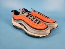 Nike Air Max 97 Shoes Youth Kids Size 6Y Orange Silver Sneakers CW6012-001