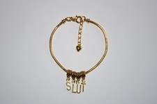 'SLUT' Gold Hotwife Anklet