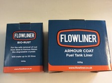 Flowliner Bio Rust Remover & Armour Coat Petrol Tank Internal Coating Sealer 