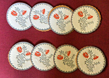 VINTAGE CROSS PAPERWARE COCKTAIL COASTERS x 8 - very pretty  Unused