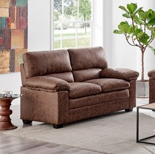 Faux Leather Sofa Suite