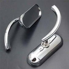 Pair chrome mini oval - chrome, rearview