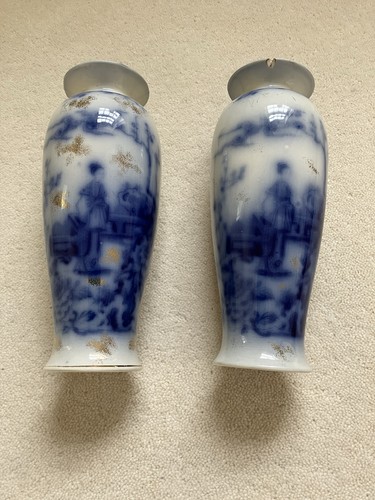 Pair corona ware vases s - pair, by