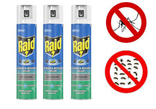 Raid Fly, Wasp & Mosquito Killer  For Indoor Use Fly Killer Spray 3 X 300ml UK