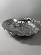 Pewter scallop shell serving