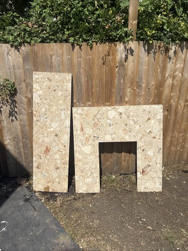 Ivory cream marble fireplace - cream,