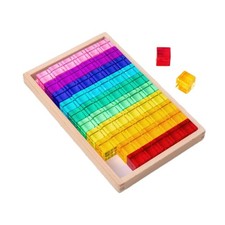 60Pcs Rainbow Acrylic Cubes