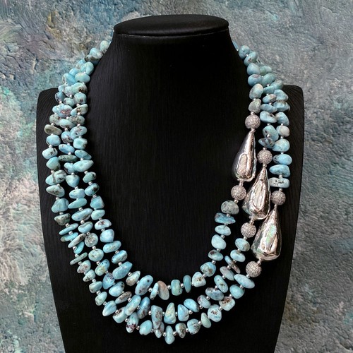 Strands blue larimar - 3,
