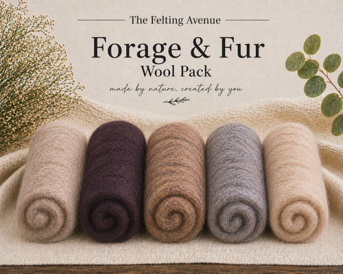 Needle felting wool pack 30g - needle,
