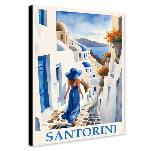 Santorini greece wall art - -,