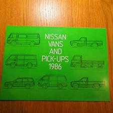 NISSAN Sunny Van Vanette E23 Urvan Trade 1 Ton 4WD Pick-Up Cabstar Brochure 1986